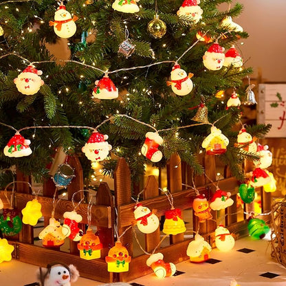 LOLStar Christmas String Lights Decorations, 9.8FT 20 LED Christmas Fairy Lights, Battery Operated (Not Included) with Timer Function and 8 Flashing Modes, Cute Window Lights 2025 Home Indoor Decor