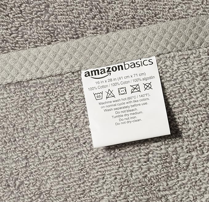 Amazon basics 100% cotton Lightweight quick-dry hand towel