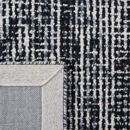 SAFAVIEH Abstract Collection Area Rug - 6' x 9', Black & Grey, Handmade Wool, Ideal for High Traffic Areas in Living Room, Bedroom (ABT468L)