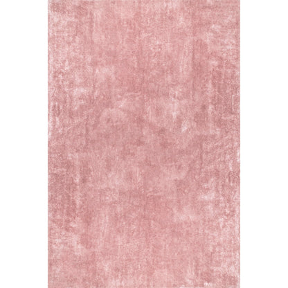 nuLOOM 5' x 8' Cozy Plush Area Rug, Machine Washable, Non-Slip, Soft Fluffy Shag Carpet for Living Room Bedroom Kids Room Nursery Home Decor, Loni Pink
