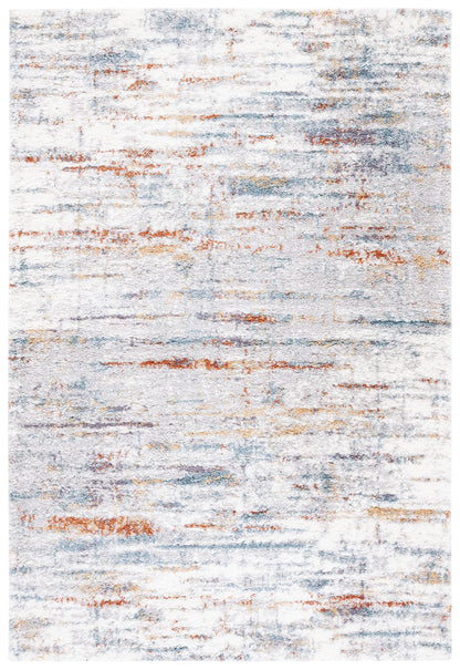 SAFAVIEH Berber Shag Collection Area Rug - 9' x 12', Blue Rust & Ivory, Modern Abstract Design, Non-Shedding & Easy Care, 1.25-inch Thick Ideal for High Traffic Areas in Living Room, Bedroom (BER577A)