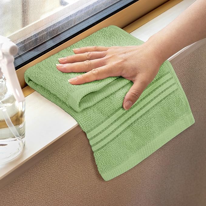 Utopia Towels Wash Cloths Set, 12 by 12 Inches, 100% Cotton Ring Spun, Highly