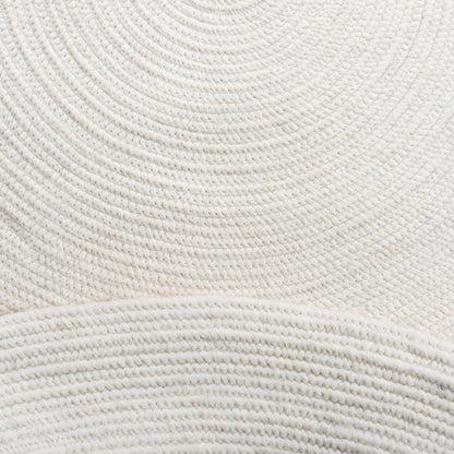 SAFAVIEH Braided Collection 5' x 7' Oval Ivory BRD901A Handmade Country Cottage Reversible Wool Entryway Foyer Living Room Bedroom Kitchen Area Rug