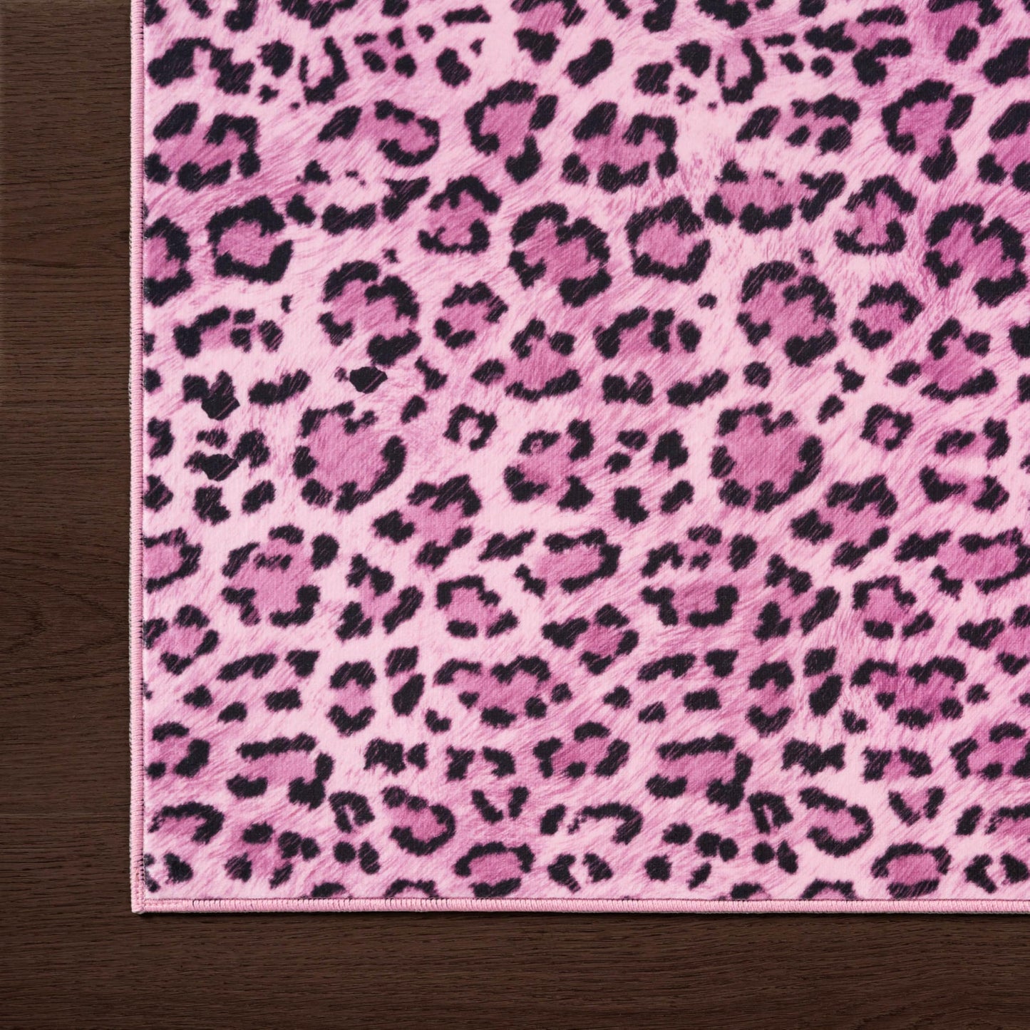 Juicy Couture Finely Soft Washable Area Rug 5' x 7' Light Pink Timeless Leopard