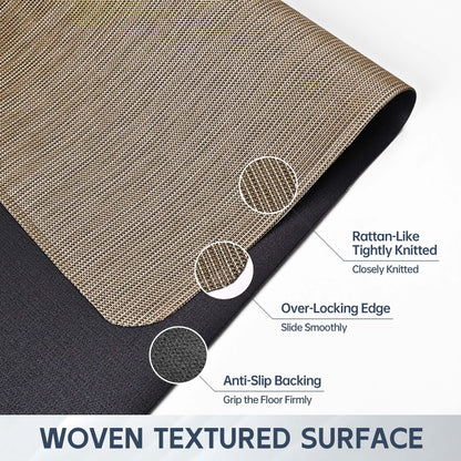 Futurwit Office Chair Mat for Hardwood Floor, 48" x 36" Desk Computer Chair Mats for Hard Wood, Anti-Slip Easy Glide Rolling Floor Protector Mat, Under Desk Mat for Home Office, Dark Brown