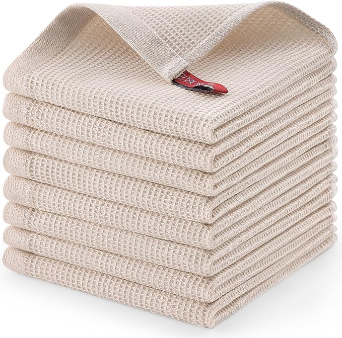 Homaxy 100% Cotton Waffle Weave Dish Cloths