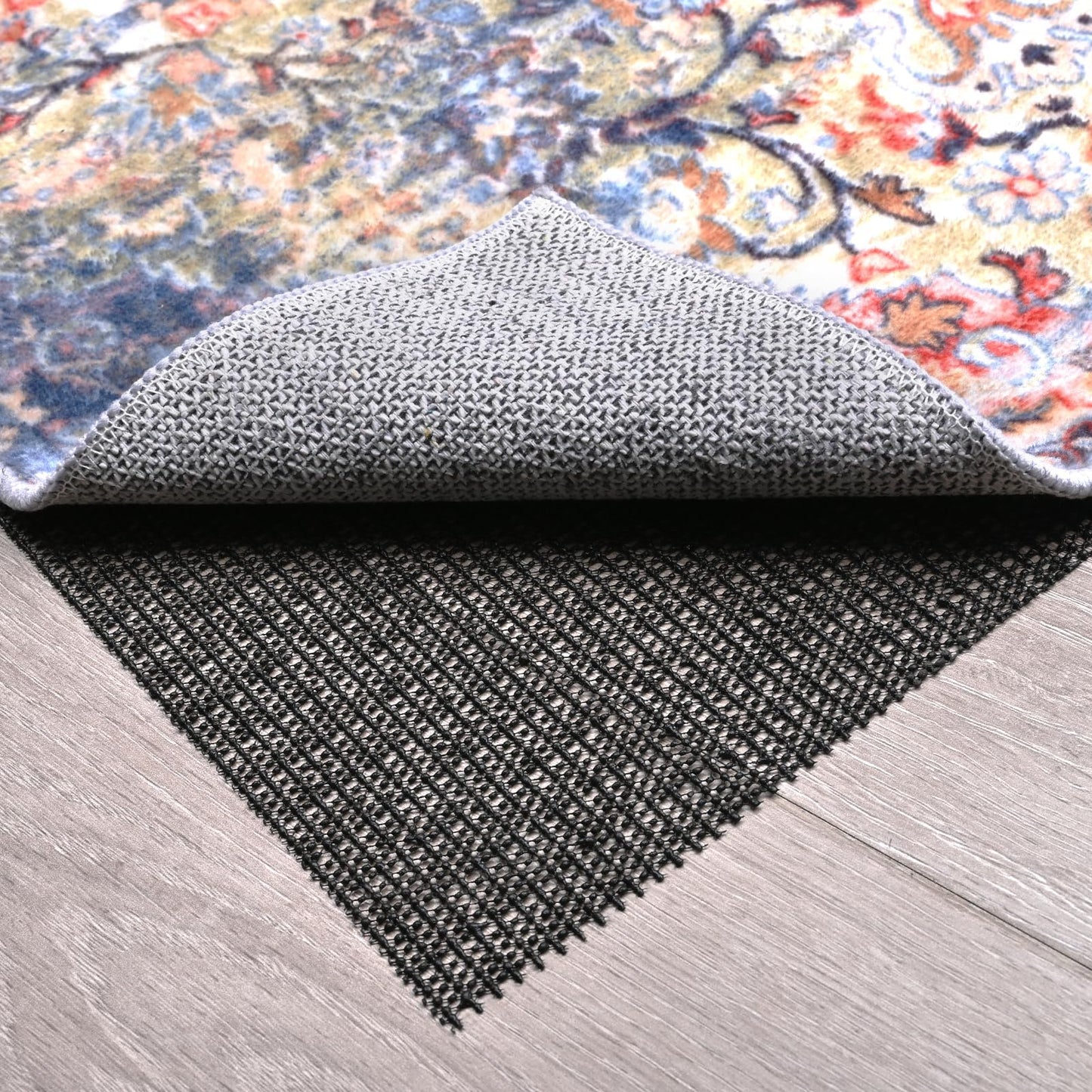 Coyacool Non Slip Rug Pads for Hardwood Floors, 8x10 Rug Pad Gripper for Area Rugs, Under Carpet Anti Skid Mat, Black, Keep Your Rugs Safe and in Place