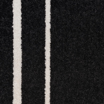 Nourison Home Nourison Essentials Black Ivory 5' x 7' Area Rug - Easy Clean, Non Shedding, Bed Room, Living Room, Dining Room, Kitchen (5' x 7')