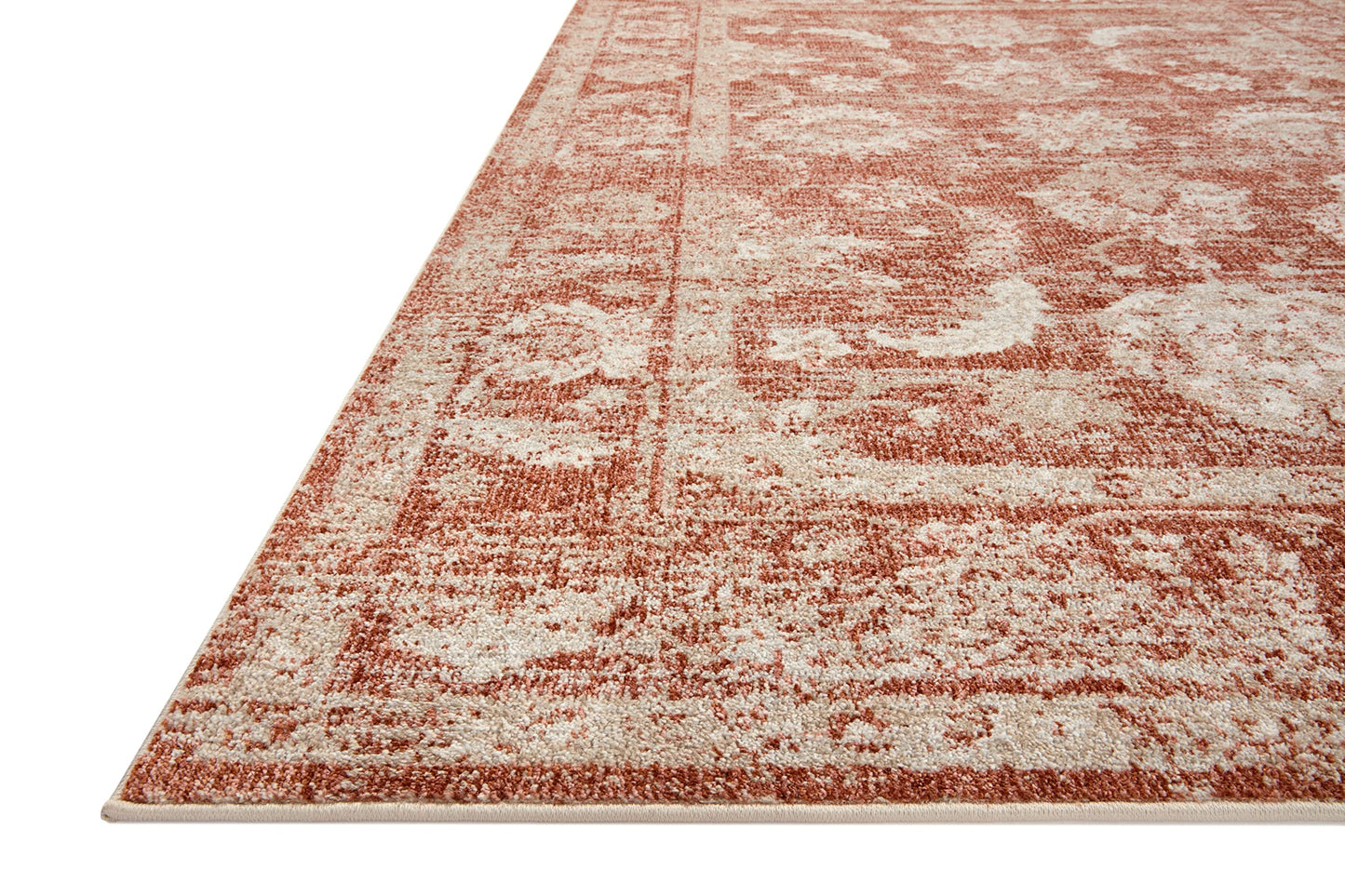 Loloi Odette Collection ODT-03 Rust/Ivory 5'-3" x 7'-9" Area Rug