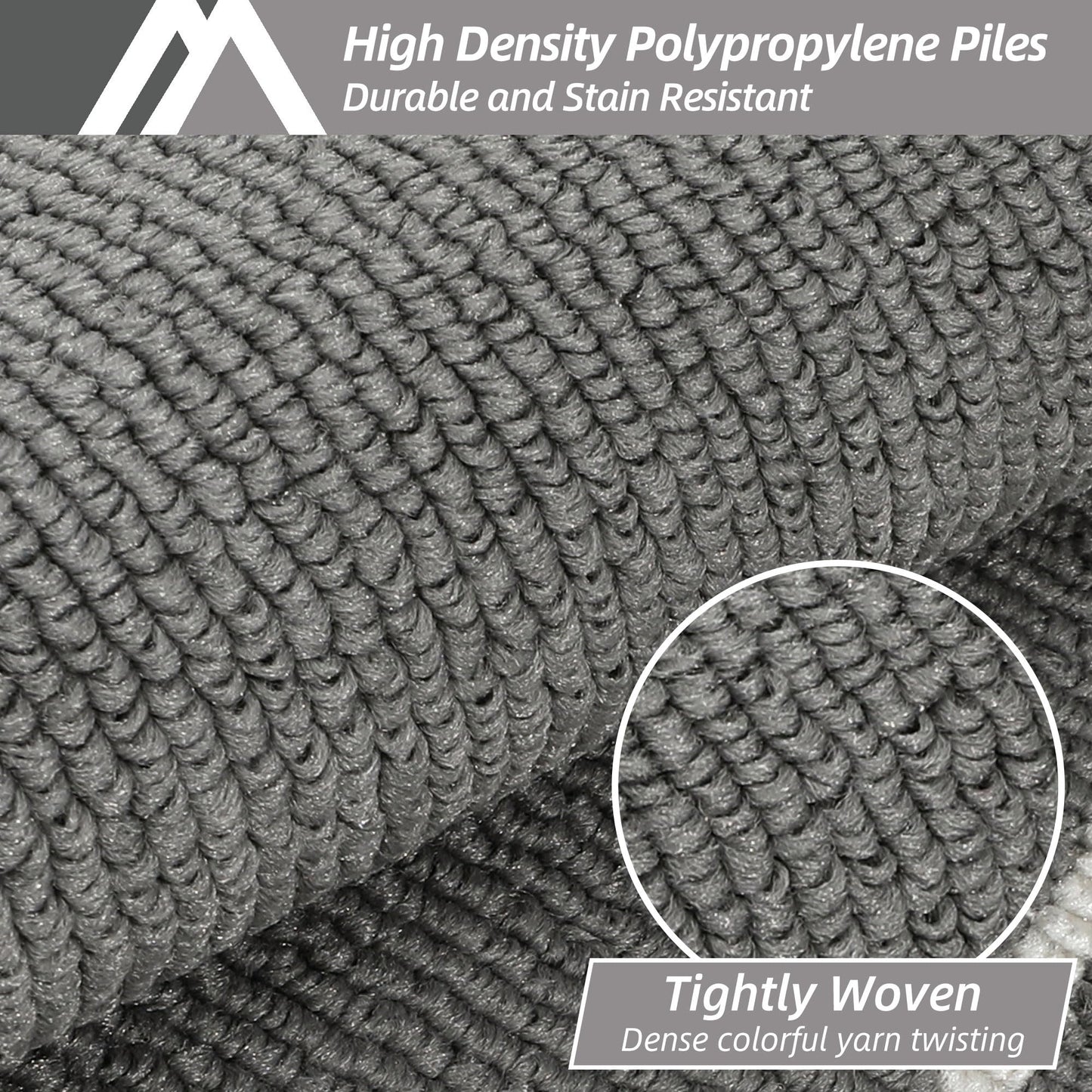 COSY HOMEER Washable Kitchen Rugs Sets of 2 Non-Slip Kitchen Mats for Floor Absorbent Kitchen Runner Rug for Kitchen Carpet,Sink Mat and Laundry, 20"x30"+20"x48",Grey