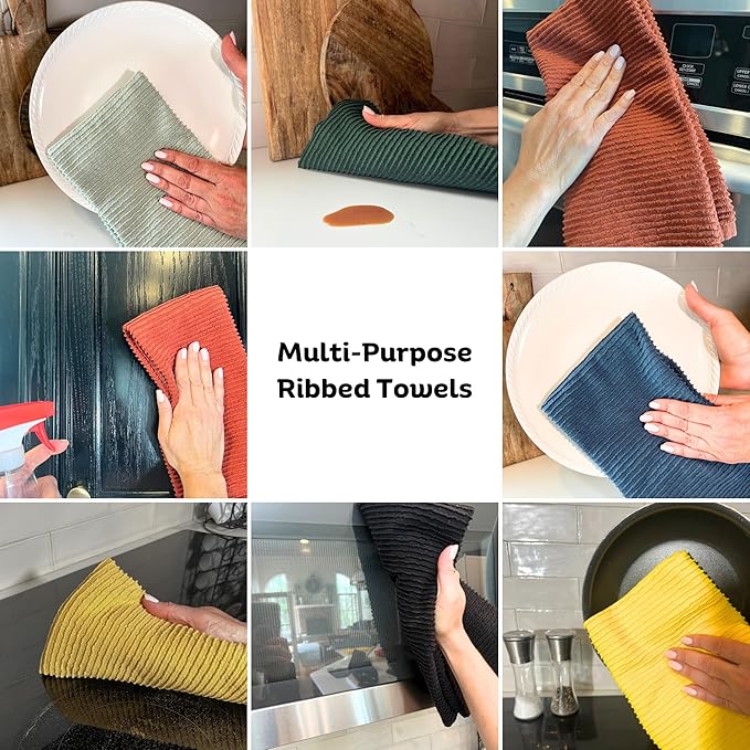 Kitchen Hand Towels: Maroon Rust 100% Cotton Cloth Soft Cleaning Drying Dished