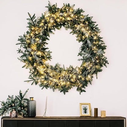 Fovths 12 Pieces Metal Christmas Wire Wreath Frame 24 Inch Green Wreath Ring with Floral Wire Form Front Door Garland Frame for Christmas Wedding Home DIY Crafts Supplies