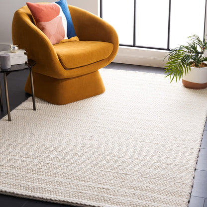 SAFAVIEH Natura Collection Accent Rug - 4' x 6', Ivory, Handmade Flat Weave Wool, Ideal for High Traffic Areas in Entryway, Living Room, Bedroom (NAT280A)