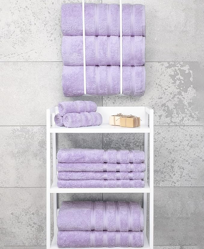 American Soft Linen Luxury 4 Piece Bath Towel Set, 600 GSM 100% Cotton Turkish