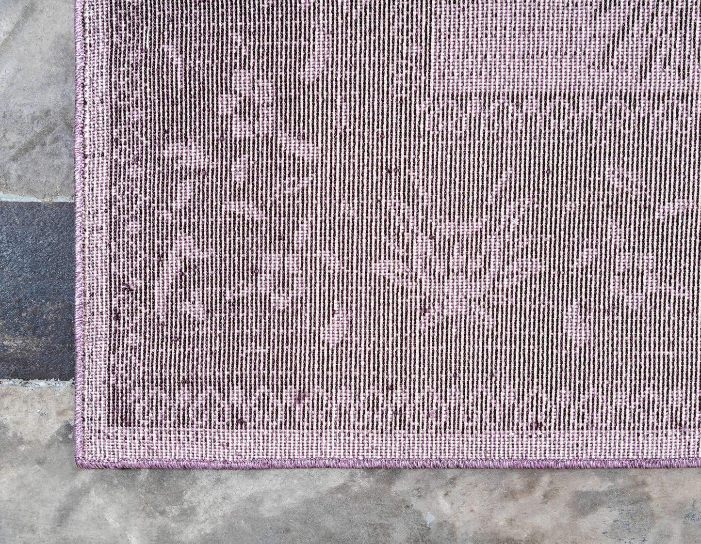 Unique Loom La Jolla Collection Farmhouse, Contemporary, Botanical, Traditional, Vintage Area Rug (8' 0 x 8' 0 Square, Violet/Dark Purple)