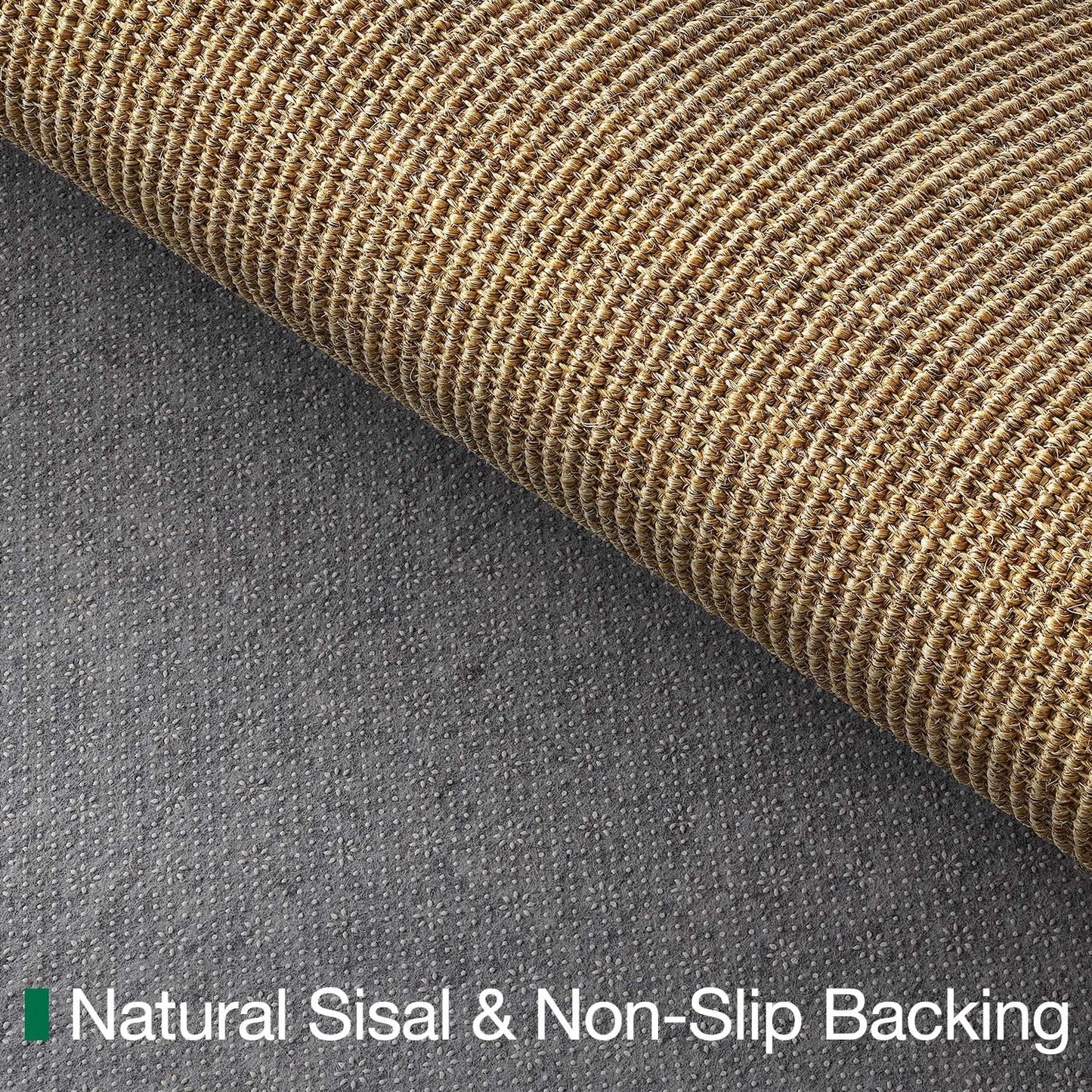 LUMI Handwoven Sisal Door Mat, Non-Slip Durable Entryway Mat, Welcome Front Doormat, Solid Floor Mats for Entrance, 24"x36", Brown Sisal
