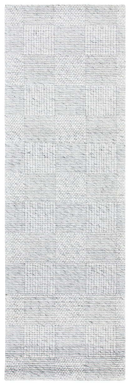SAFAVIEH Marbella Collection Runner Rug - 2'3" x 8', Light Grey, Handmade Wool, Ideal for High Traffic Areas in Living Room, Bedroom (MRB393F)