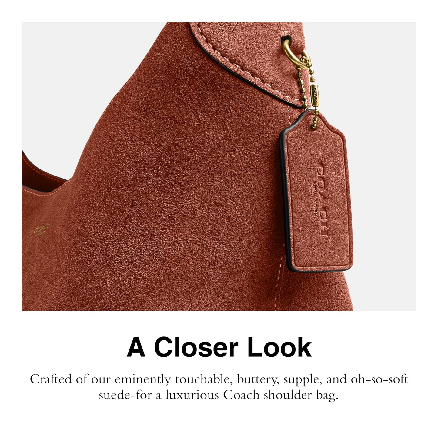 COACH Suede Brooklyn Shoulder Bag 34