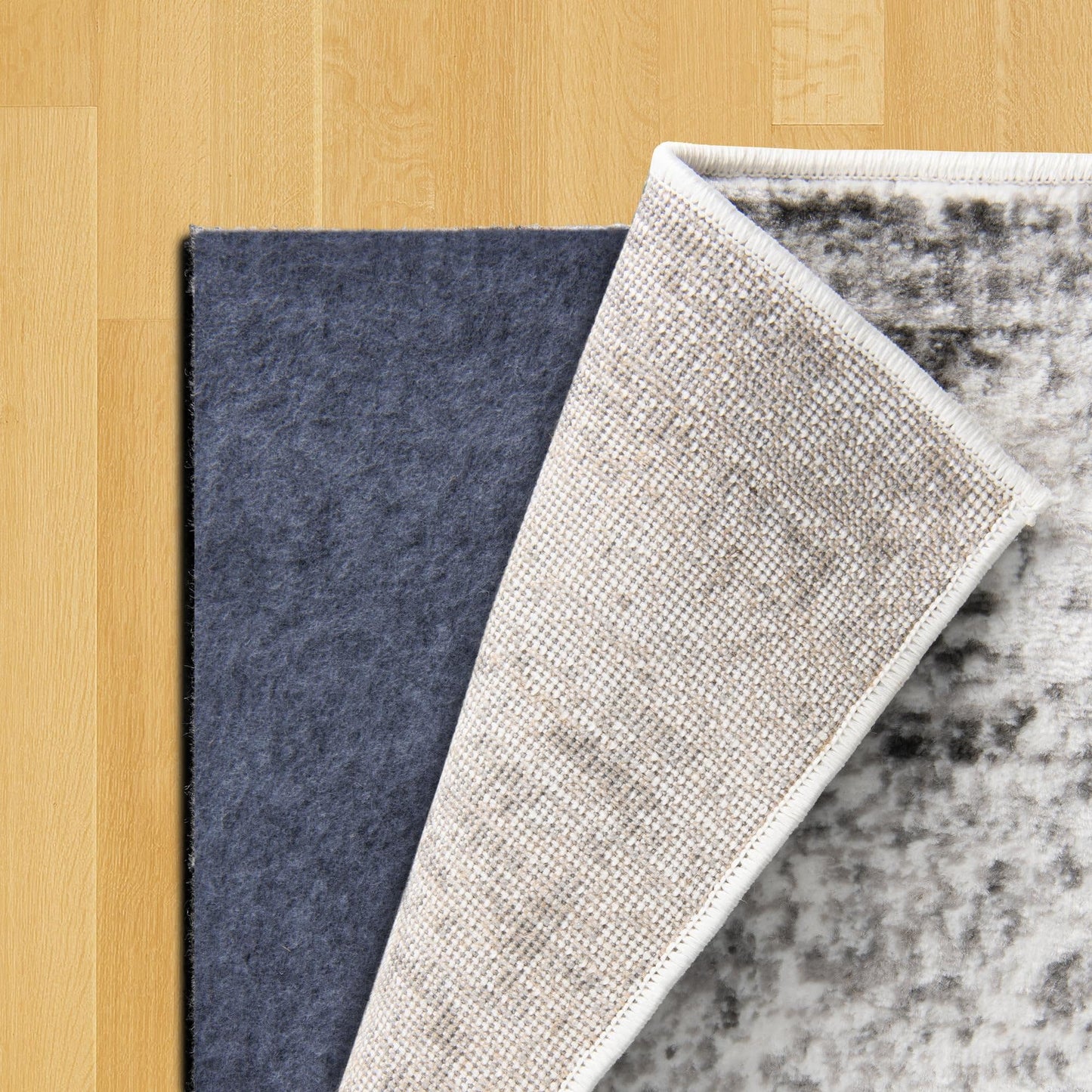 Unique Loom Uni-Luxe Dual Surface Felt and Rubber Non-Slip Rug Pad 1/4" Thick (5'Round)