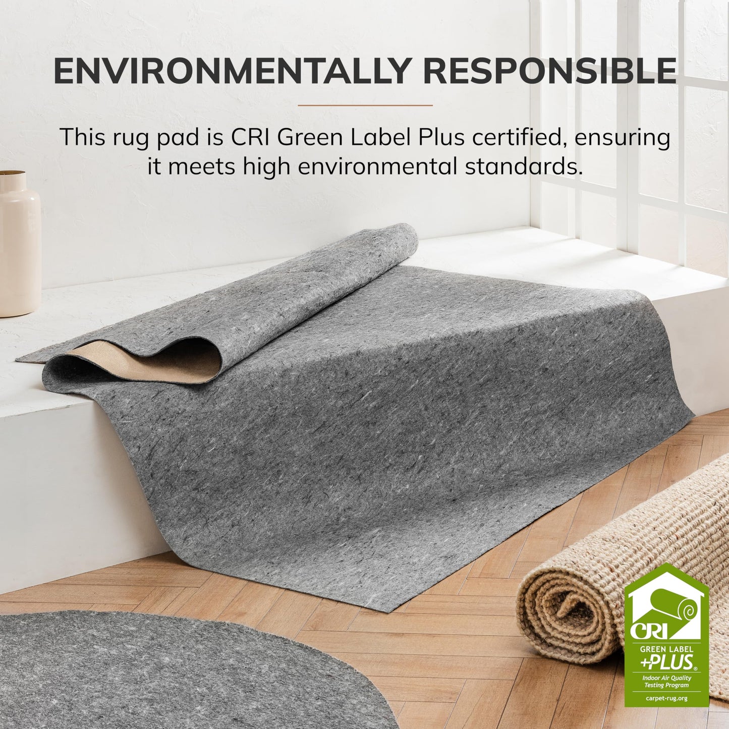Anji Mountain Non Slip Rug Pad Gripper for Area Rugs-Rug Gripper Pad Keeps Rugs Safe in Place Cushioning Under Rug Floor Protector for Hardwood & Tile Floors-Anti Skid Under Carpet Mat - 5' x 8'