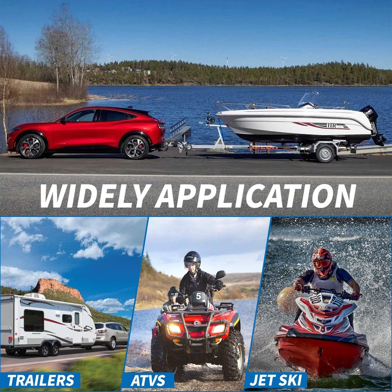 AC-DK 1600lbs Heavy Duty Boat Trailer Winch with 26FT Strap, 2-Way Ratchet & 4:1 Gear Trailer Winch, Portable Hand Crank Winch for Boat, Truck, Trailer, RV, ATV, Jet Ski