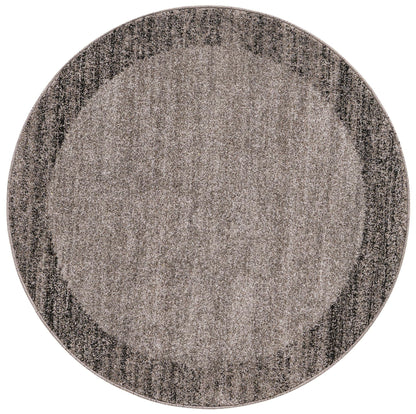 Rugs.com - Angelica Collection Rug – 4 Ft Round Light Gray Easy-Clean Rug – Perfect for Nurseries, Playrooms, and Bedrooms