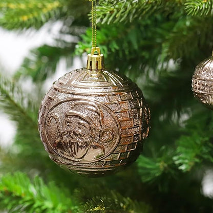 Christmas Ornaments Set with 36pcs Shatterproof Christmas Tree Decorations Multi-Size Christmas Ball Ornaments with 7 Styles Brown