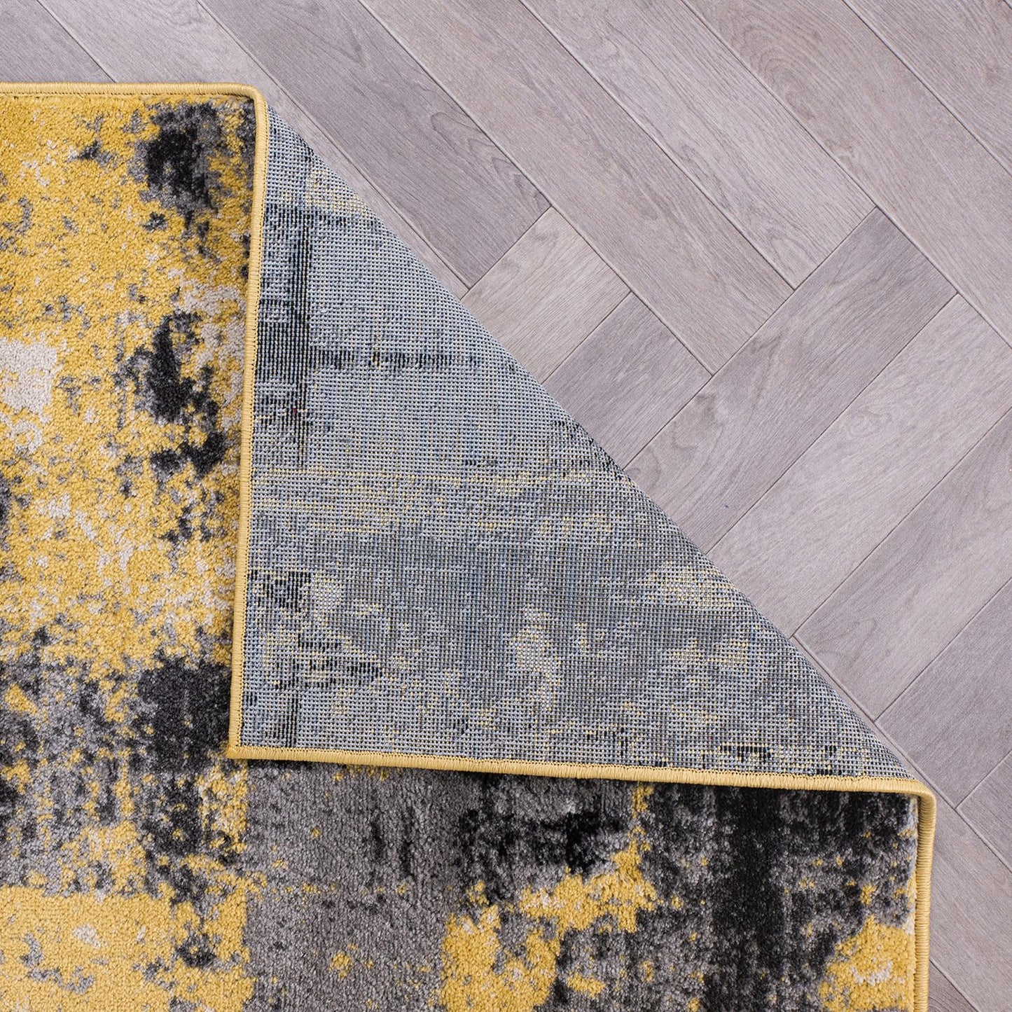 Rugshop Modern Abstract Design Non Shedding Soft Ideal for Living Room,Bedroom,Kitchen Runner Rug 2' x 7' Yellow