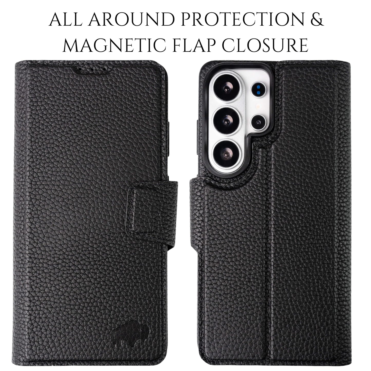 BLACKBROOK for Samsung S26 Ultra Wallet Case, Full Grain Leather, Carter Detachable 2-in-1 Set, Ready for MagSafe Wireless Charging, RFID 4 Card Slots, Magnetic Flip Case