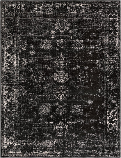 Unique Loom Sofia Collection Area Rug - Casino (10' x 13' Rectangle, Black/ Ivory)