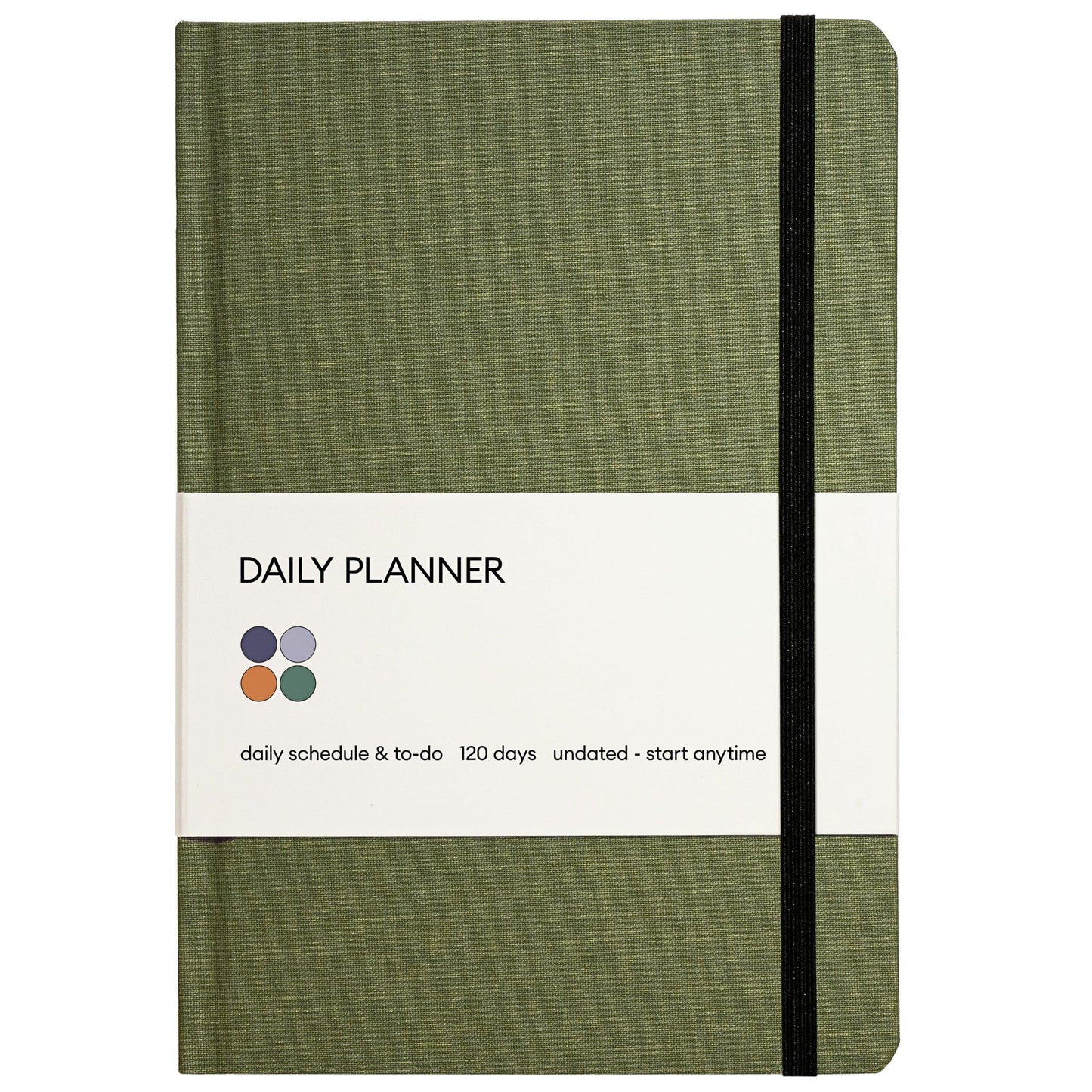 Kunitsa Co. Undated Planner - Hardcover, with Habit Tracker & Goal Setting - Daily, 120 Days, Start Anytime (Forest)