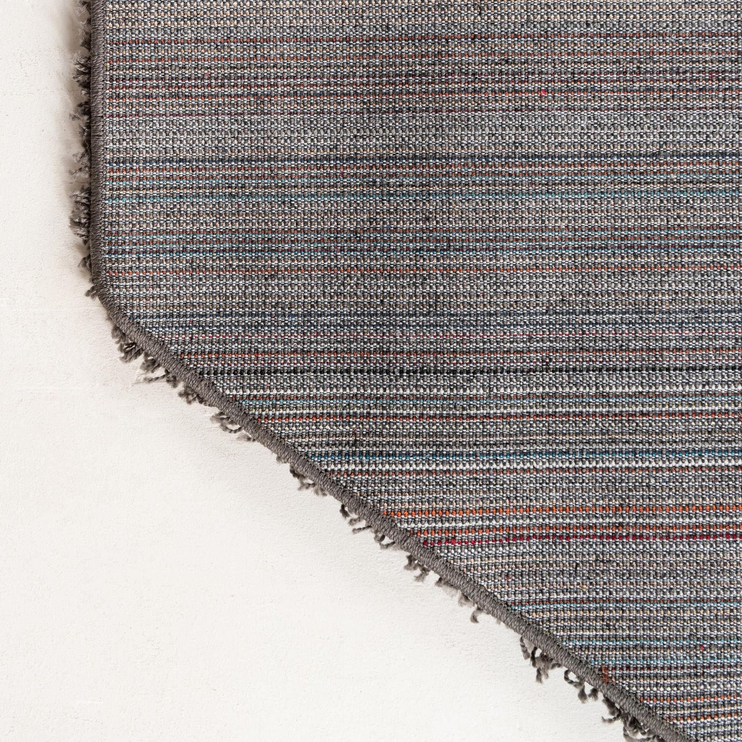 Unique Loom Solid Shag Collection Area Rug (4' Octagon, Graphite Gray)
