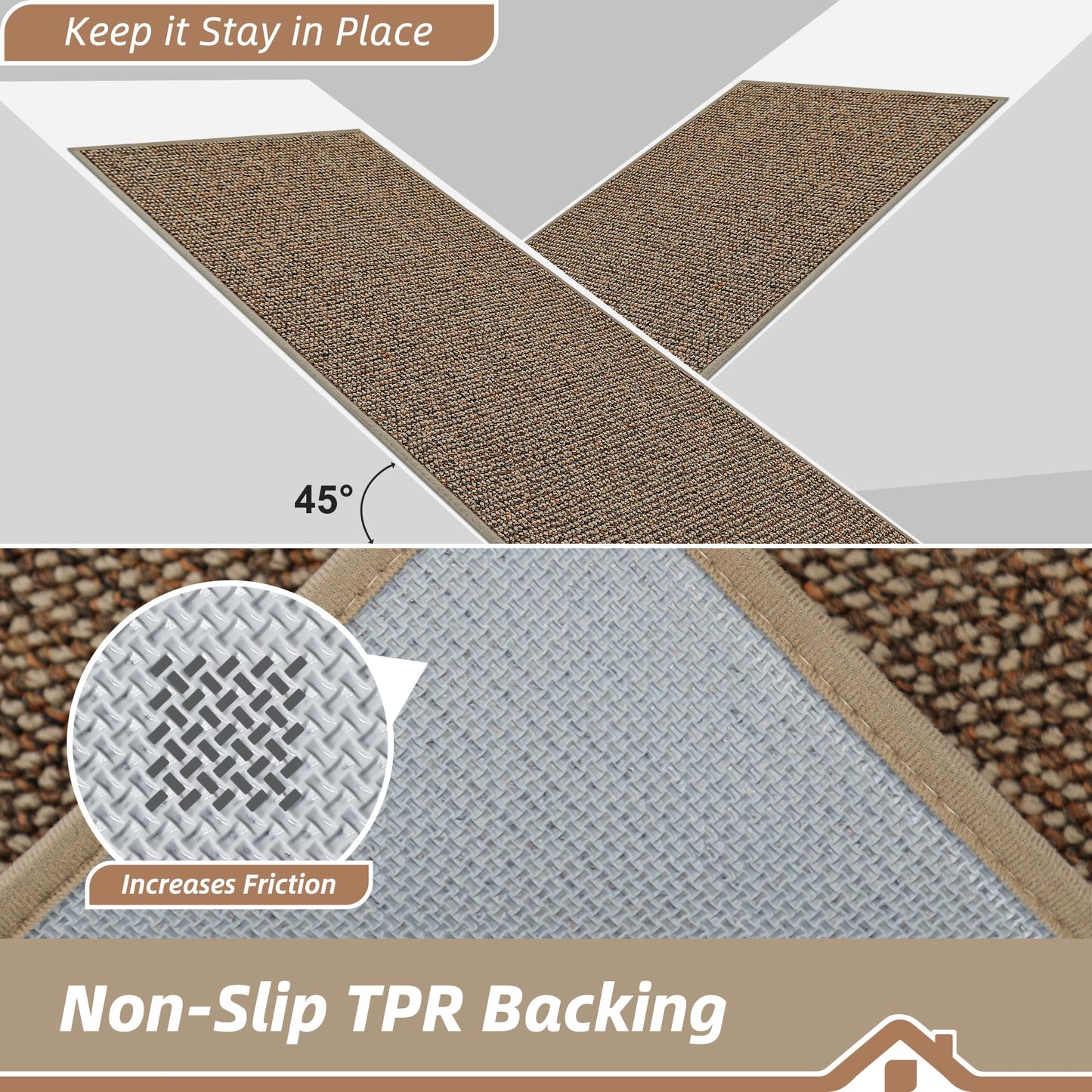 BEQHAUSE 2x3 Entryway Rug Indoor Door Mat Non-Slip Washable, Hallway Rugs Absorbent & Stain Resistant Hall Carpet Runner Rugs for Entryway, Front Door Floor Mats Laundry Room Rugs for Entry, Taupe