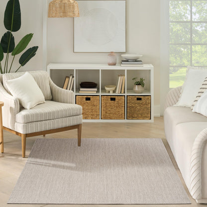 Nourison Home Horizon Indoor/Outdoor Grey 5' x 7' Area Rug - Easy Clean, Non Shedding, Bed Room, Living Room, Dining Room, Kitchen (5' x 7')