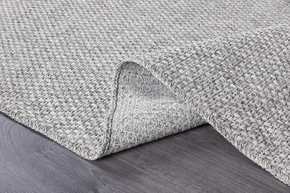 CAMILSON Easy Jute Rug 8x10, Indoor Outdoor Grey Color Area Rugs for Living Room Farmhouse Patio and Kitchen Rug, Solid Boho Woven Design, Easy-Cleaning, Washable Outside Carpet Alfombras (8 x 10)