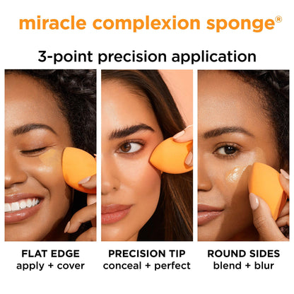 Real Techniques Ultimate Makeup Sponge Trio, Makeup Blending Sponges, For Liquid, Cream, & Powder Products, Powder & Foundation Sponges, Mini Makeup Sponge, Latex-Free Foam, Travel-Friendly, 3 Count