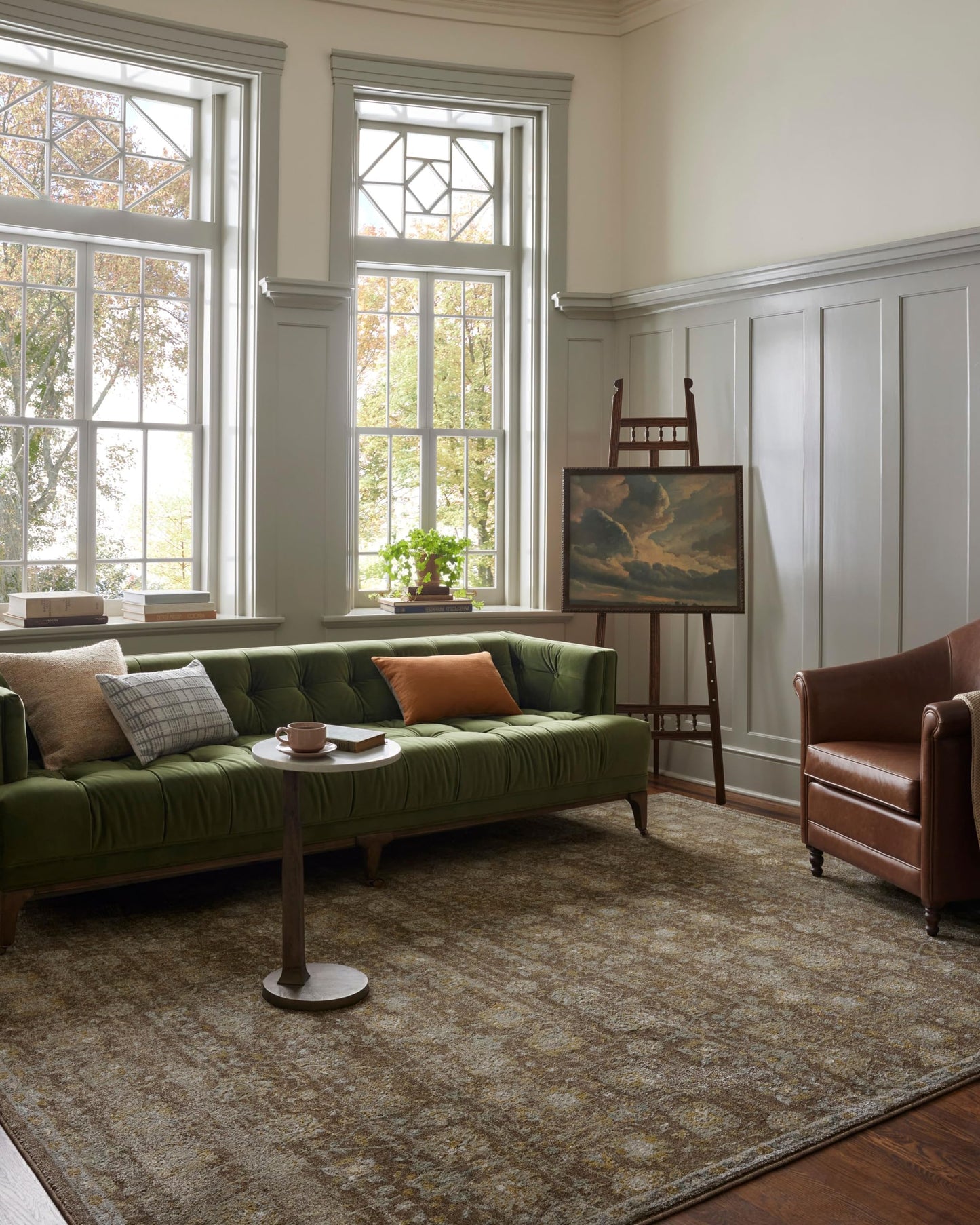Loloi Magnolia Home by Joanna Gaines Mona Collection MOA-03 BARK/Natural 7'-6" x 10' Area Rug