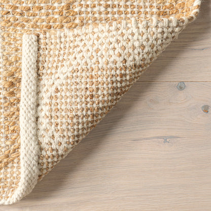 Rugs USA Hillcrest Jute and Wool Area Rug, 7'6" x 9'6", Natural