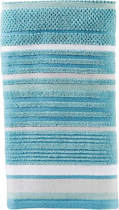SKL Home Seabrook Stripe 100% Cotton Premium 2-Piece Hand Towel Set, 550 GSM