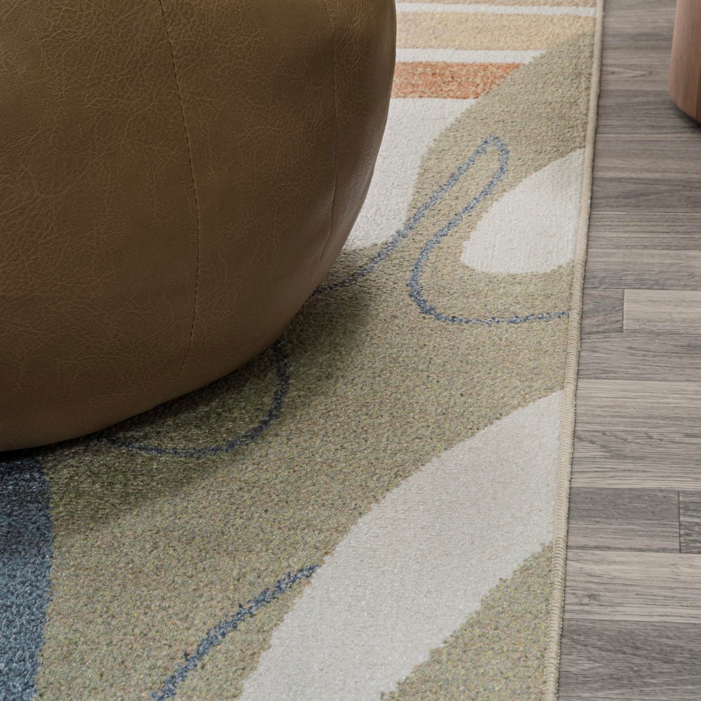 JONATHAN Y Machine Washable Cream/Multi Indoor Area Rug 8X10 ft, Algae Abstract Glam Botanical for Living Room, Bedroom, Kitchen, Office, Easy-Cleaning, Pet-Friendly, Non-Shedding WSH301A-8