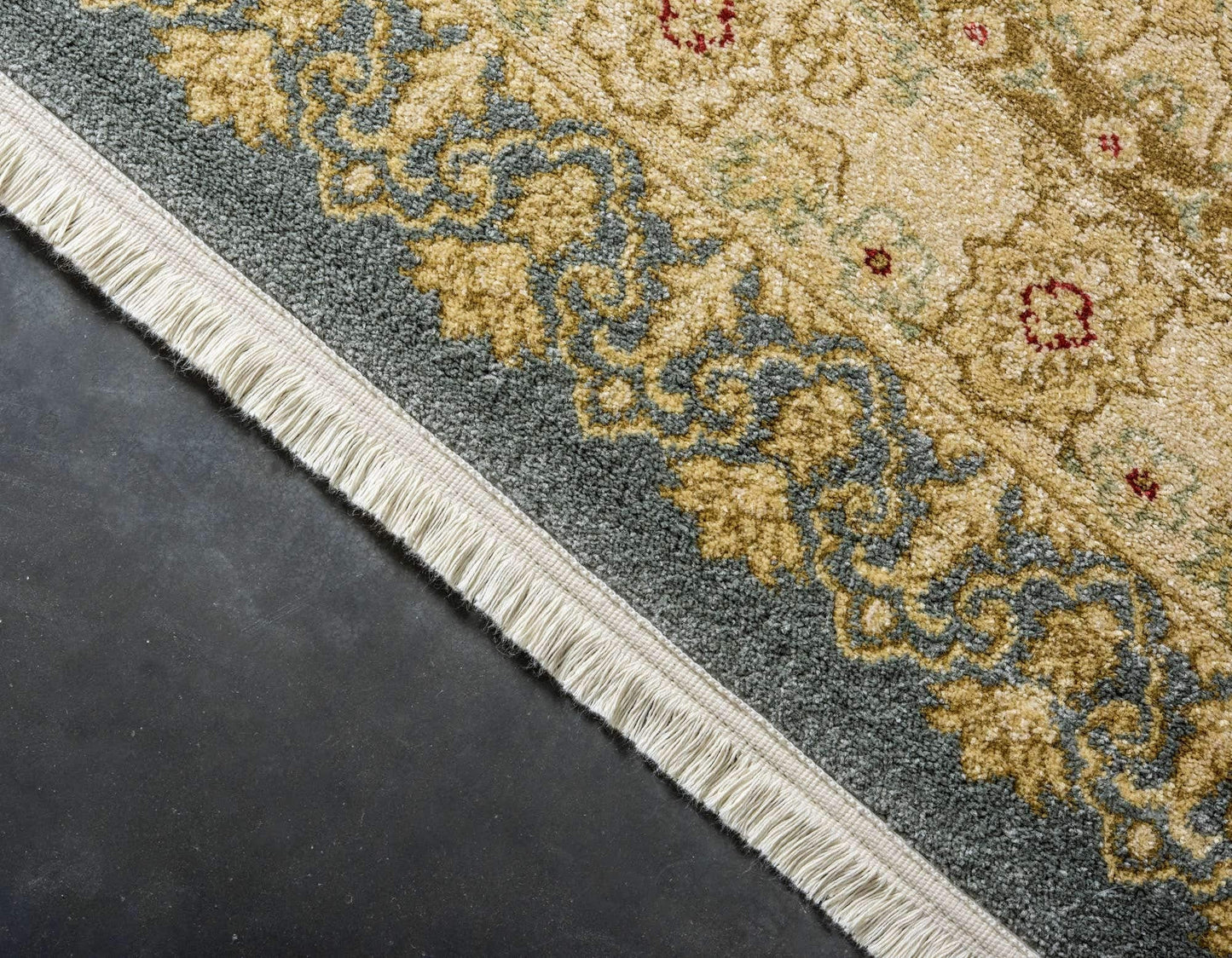 Unique Loom Edinburgh Collection Area Rug - Zinnia (3' 3" x 5' 3" Rectangle, Blue/ Beige)