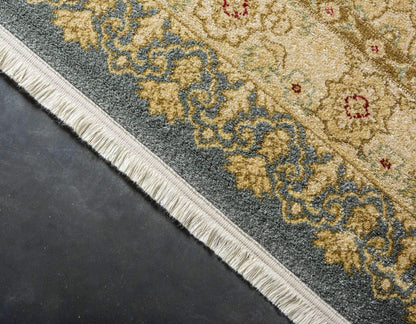 Unique Loom Edinburgh Collection Area Rug - Zinnia (3' 3" x 5' 3" Rectangle, Blue/ Beige)