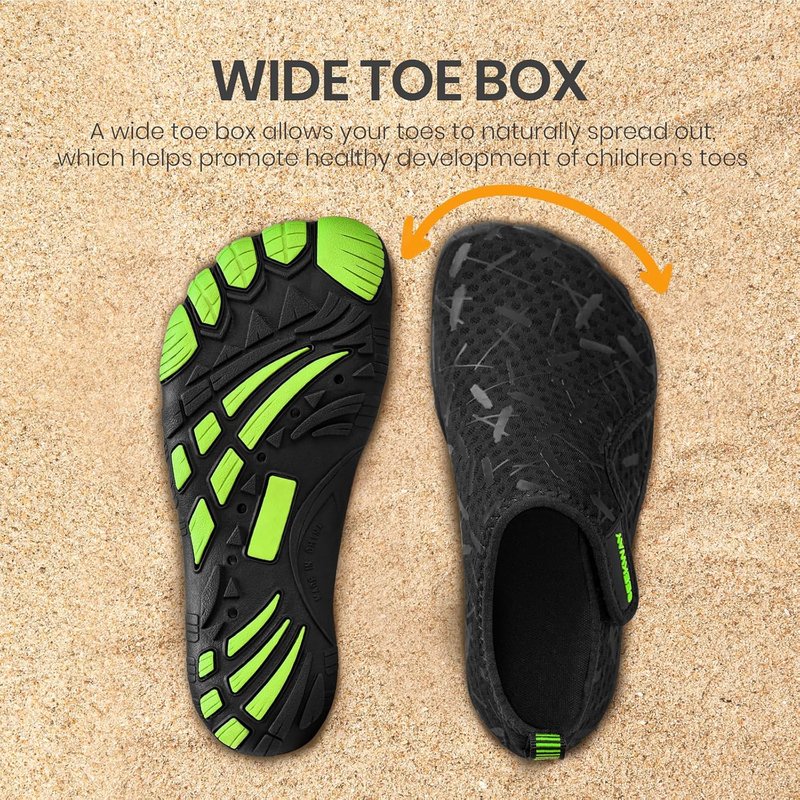 Kids' Barefoot Water Shoes - Quick-Dry, Non-Slip Sand Shoes for Hiking, Swimming, Beach & Pool | Wide Toe Box, Toddler Sizes