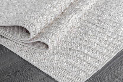 Beverly Rug Micro Loop Area Rug White 8x10 Modern Luxury Soft Circle Geometric Durable Indoor Area Rugs for Living Dining Room Office Stain Resistant Non Shedding Casual Indoor Carpet White 8 x 10