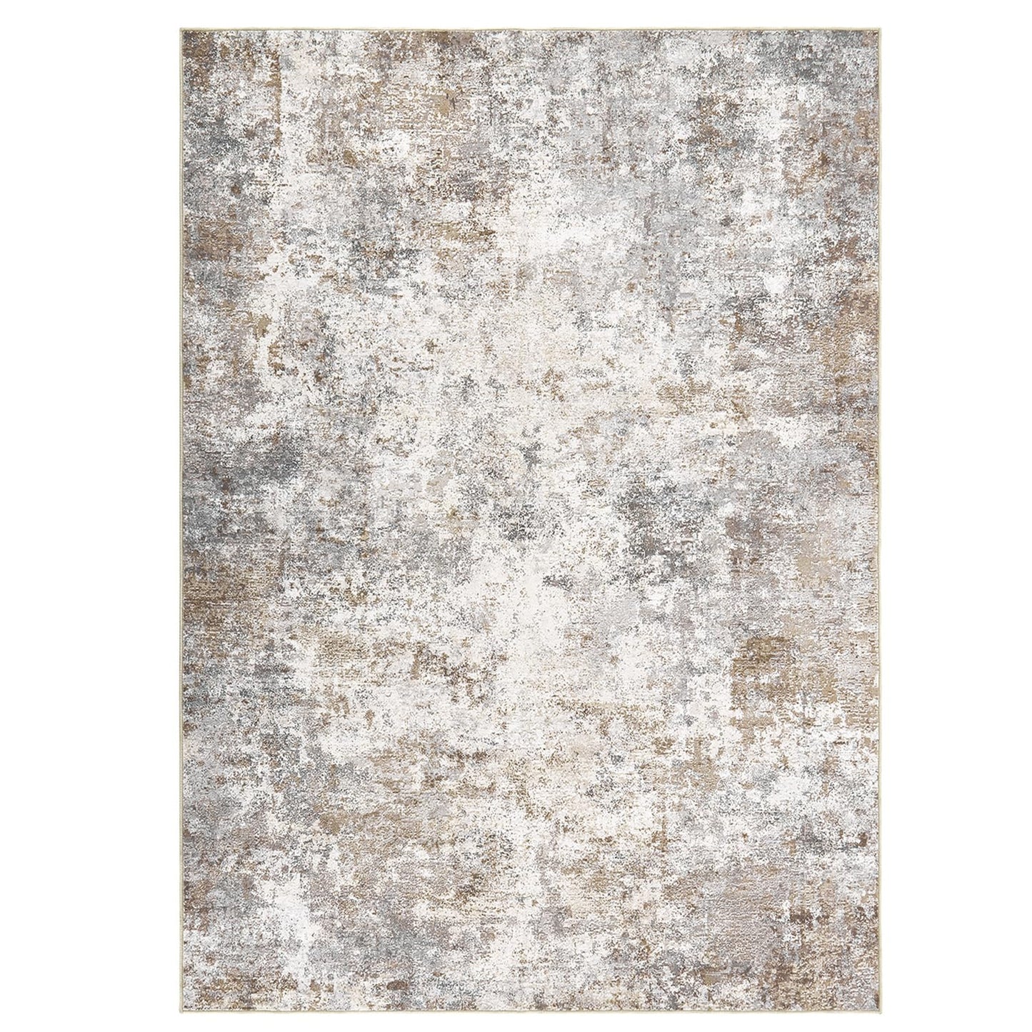 UERMEI 10x12 Area Rug Living Room Rugs - Washable Neutral Modern Abstract Soft Thin Large Rug Indoor Floor No Slip Rug Carpet for Bedroom Under Dining Table Home Office Decor - Brown Grey