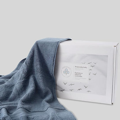 Fabdreams 100% Organic Cotton Bath Sheet Set of 2 700 GSM Oversized Towels