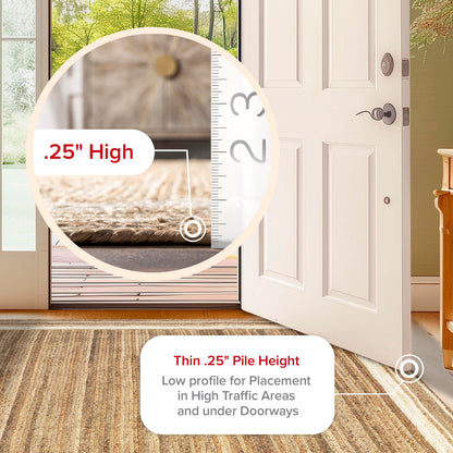 Nuloom Rikki Off-White/Natural, 3' x 5' Oval, Coastal Braided, Jute, Soft and Textured, High Traffic, Stain Resistant, Easy Clean, Durable Area Rug for Bedroom, Living Room, Dining, Foyer, Entryway