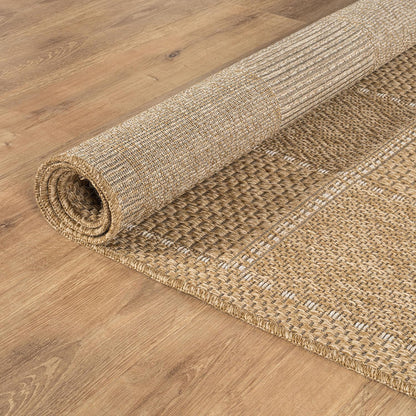 Beverly Rug Easy Jute Checkered Squared Rug 10x14 Washable Large Indoor Outdoor Area Rugs for Living Dining Room Patio Office Stain Resistant Non Shedding Casual Indoor Outside Carpet 10 x 14 Natural