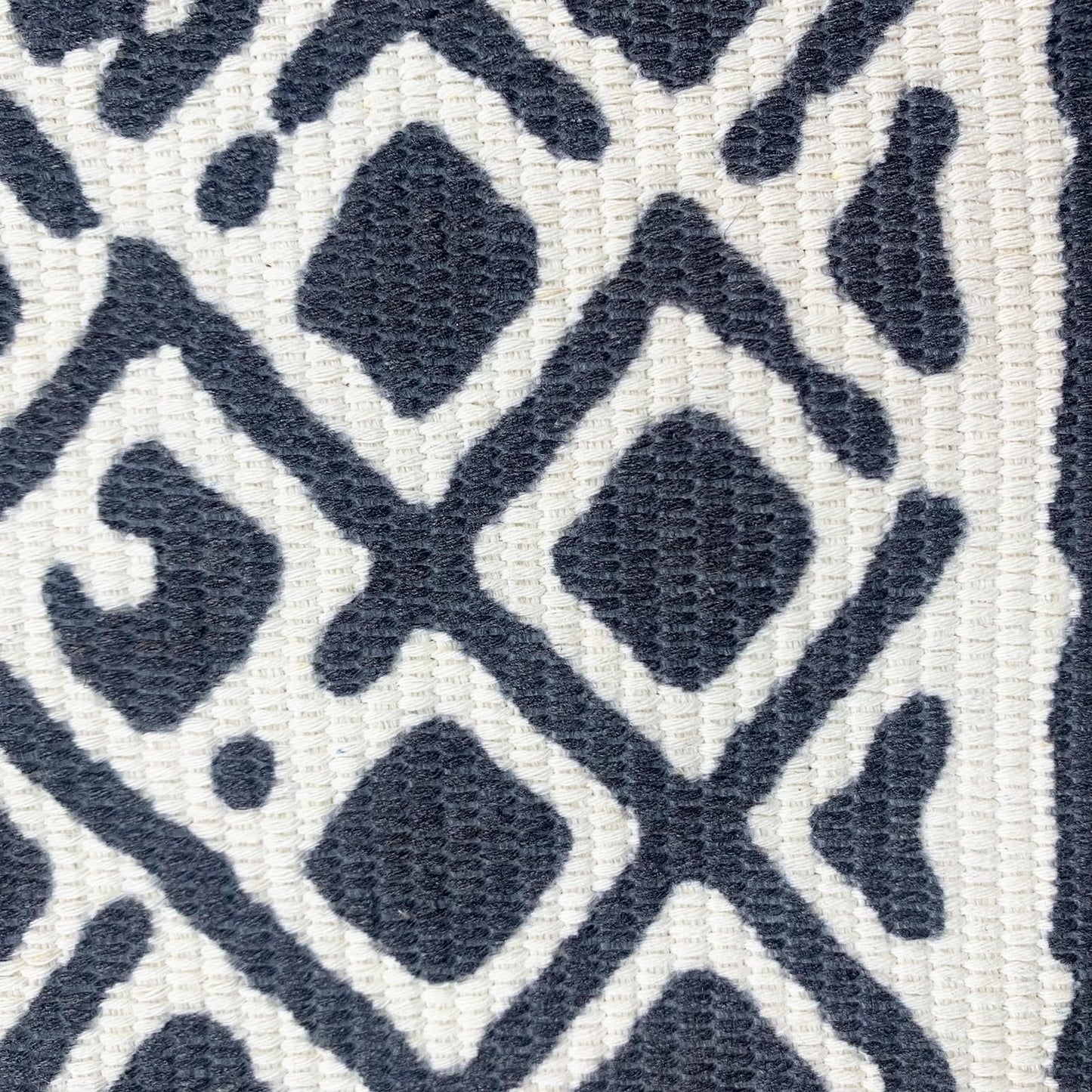 USTIDE Ultra Large Boho Area Rug Large Hand Woven Black and White Cotton Rugs with Tassels Printed Geometric Tribal Rug for Living Room, Bedroom, Laundry Room, Entryway （63x90Inches）