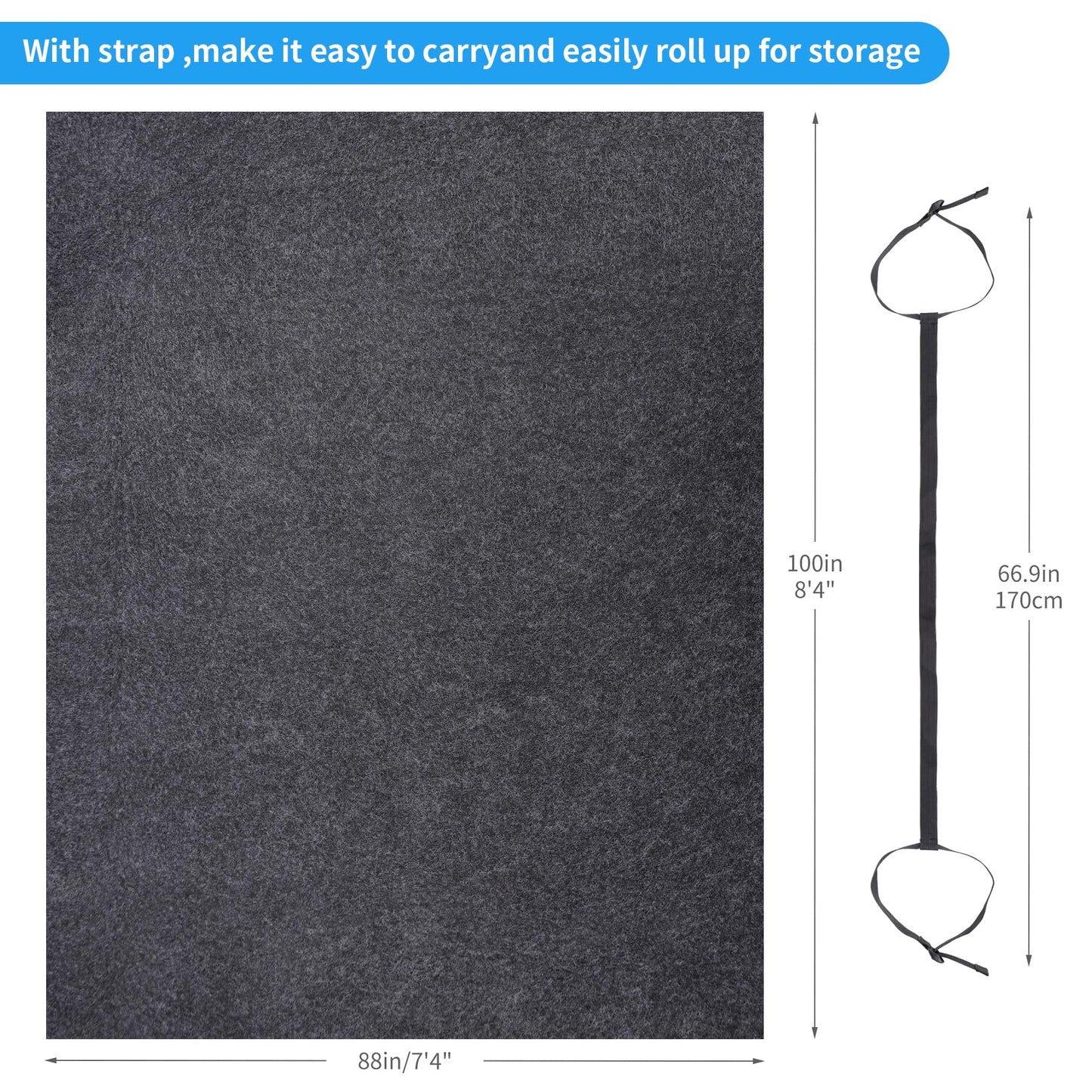 BREENHILL Camping Tent Carpet Mat, (7'4" x 8'4") Inside/Outside Tent Rug,Protective Waterproof Liner Keeps You Warm & Dry, Outdoor Camping Floor Rug Accessory,Soft & Comfortable, Trimmable Material